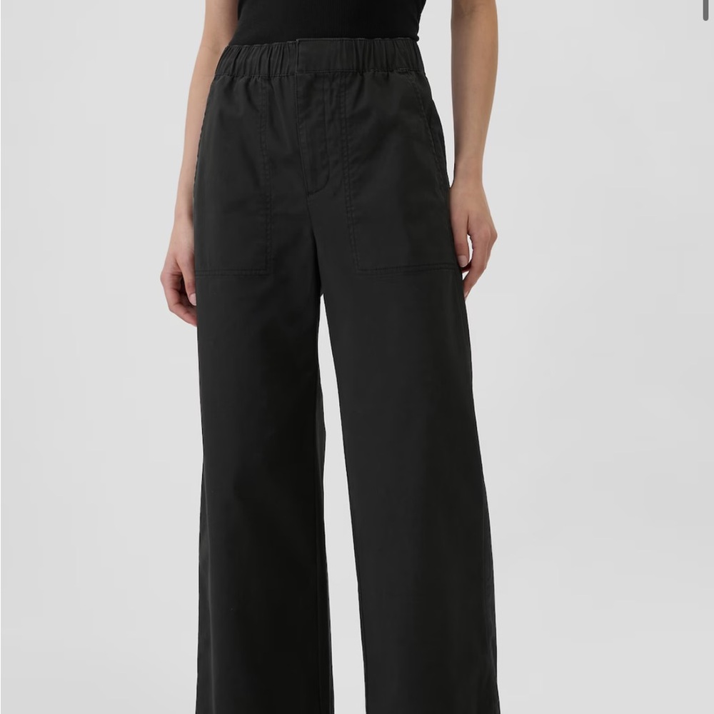 High Rise Easy Stripe Wide-Leg Khakis - Gap Factory